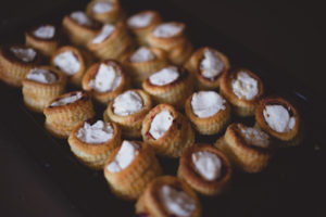 Goat cheese and cranbery sauce vol au vent canape finger food catering cater Crawley West Sussex Surrey buffet birthday anniversary Wedding funeral occasions