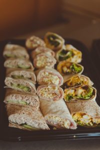 wrap sandwich platters platter party food catering cater Crawley West Sussex Surrey birthday party parties buffet finger food