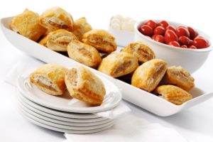 mini coctail sausage rolls kids party food catering finger food party buffet West Sussex Crawley Surrey