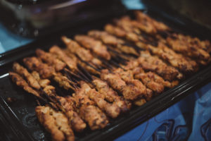 chicken satay catering finger food party Crawley West Sussex birthday funeral wedding