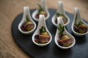 Anchovies with olives Canape - Crawley West Sussex - Finger Food -Sussex catering Wedding buffet menu canape appetizer birthday celebration