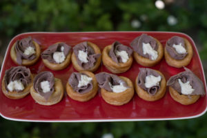 mini yourkshire pudding with beef and horeseradish canapes, Crawley, West Sussex, catering, cater parties, birthday party, wedding, celebration, unniversary, funeral buffet finger food exclusive posh East Sussex wedding weddings